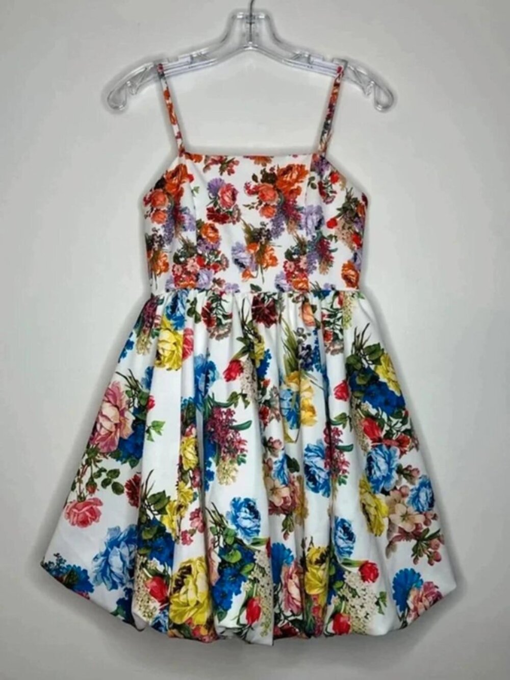 ASOS Petite Garden Floral Puffball Bubble Hem Dress, NWT, Size 4